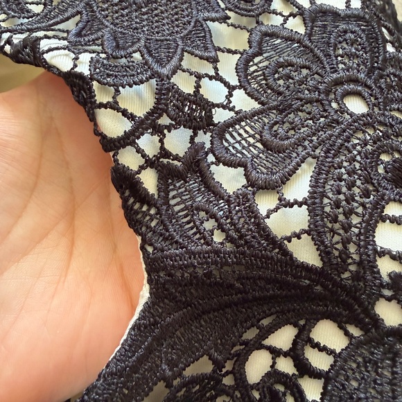 Tadashi Shoji Black Lace Cocktail Dress Size 16 Elegant Sheath Evening Formal - Picture 12 of 13